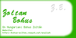 zoltan bohus business card